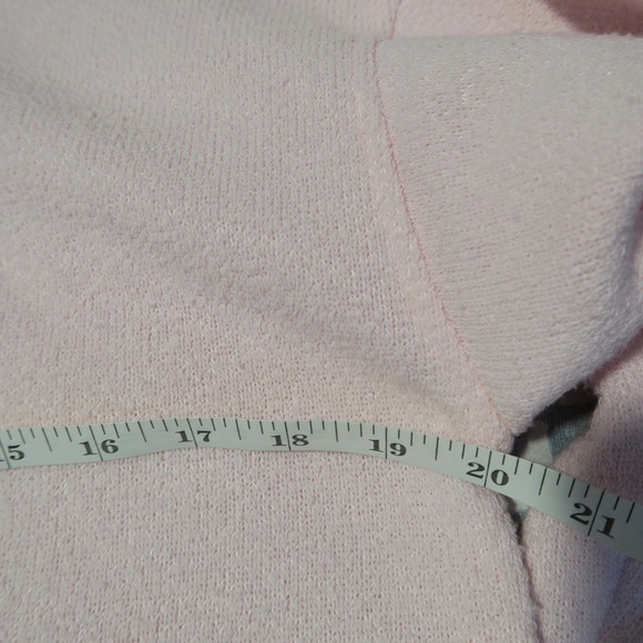 Pink Pullover Sweater Fleece Beach Embroidered Casual Comfy Vacation - Picture 8 of 9